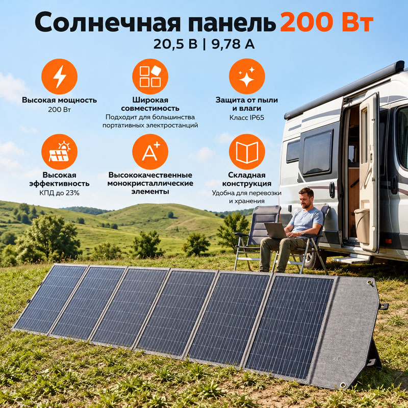 Аренда складной солнечной панели CTOLITY SP200